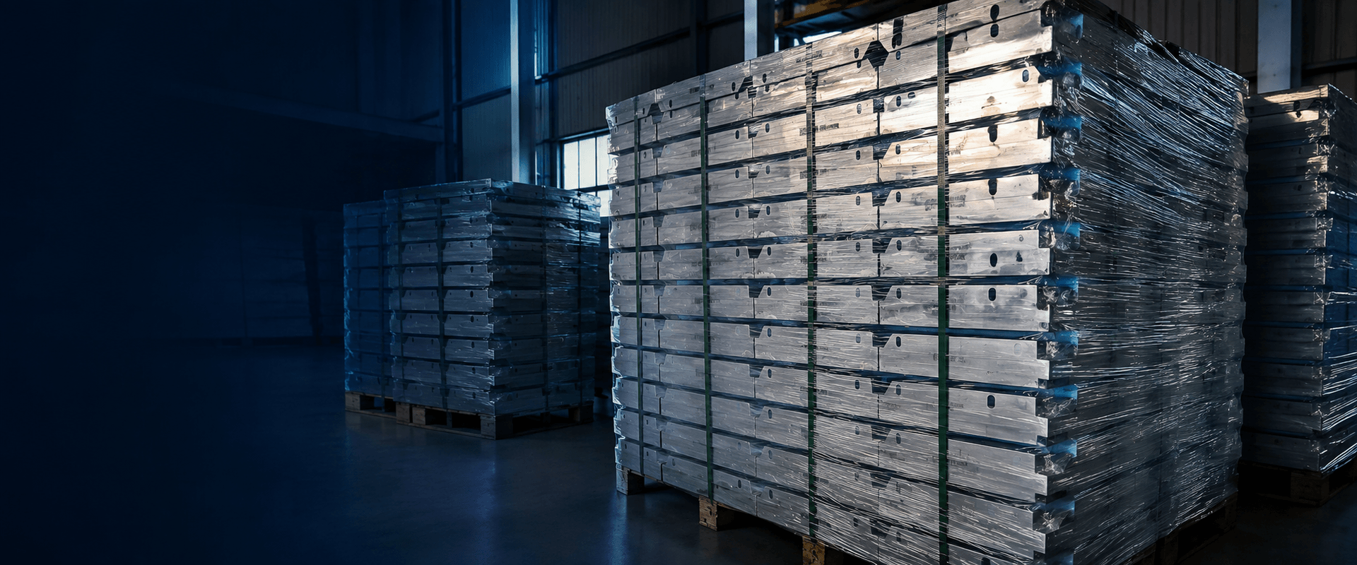 Finished goods packaged and staged on pallets, illustrative of SHANLIN's outbound quality checks
