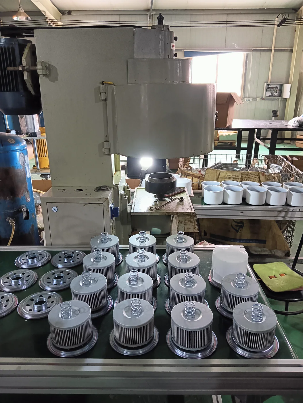 Customer-provided view of finished filters staged in the SHANLIN workshop